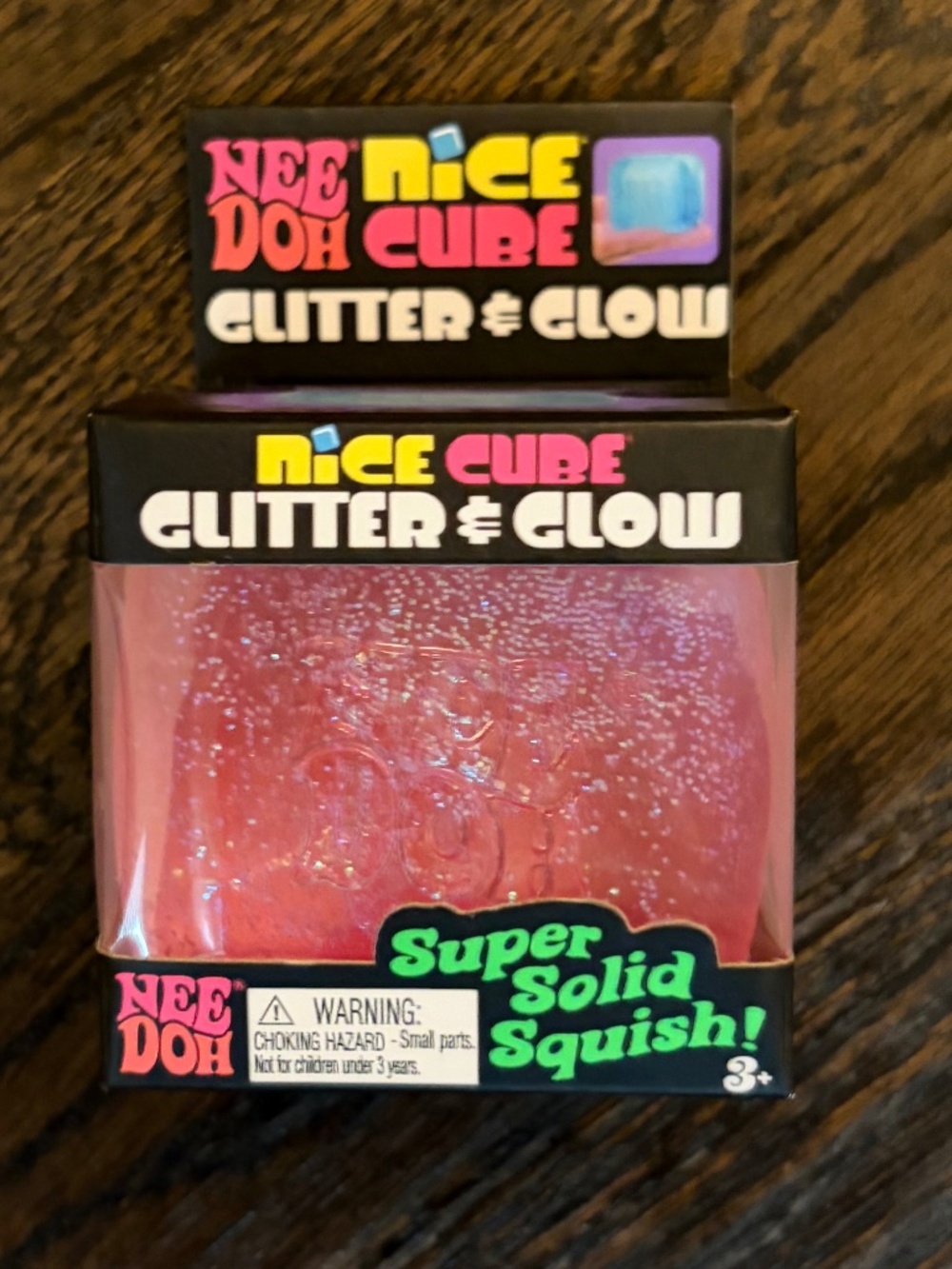 Needoh nice cube glitter & glow pink new